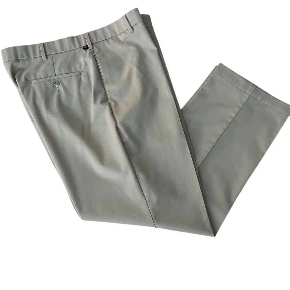 Dockers Men's Relaxed Fit Dress Pants Sage Green 38x32 Flat Front